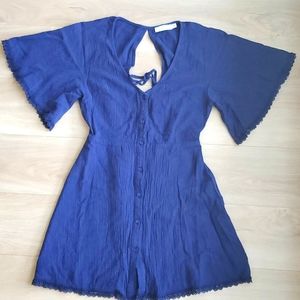 Cut out back playful mini dress small